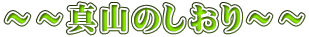 ～～真山のしおり～～
